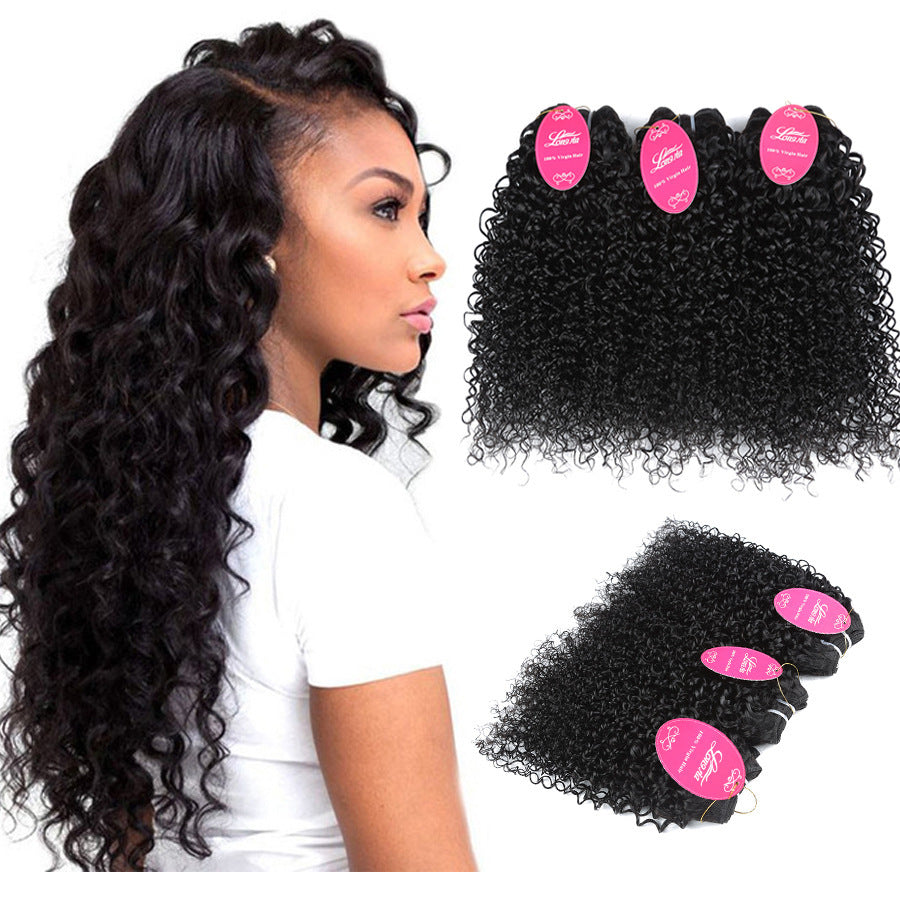 Kinky Curly Brazilian Human Hair Bundles [can be dyed]