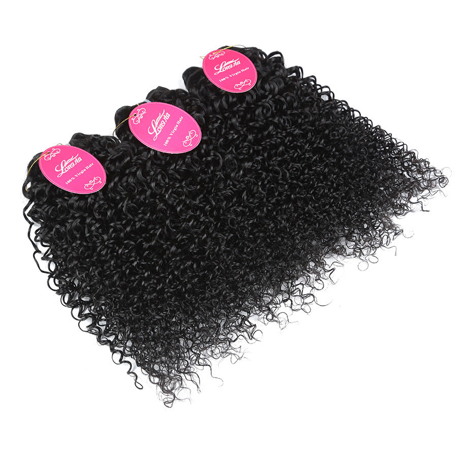 Kinky Curly Brazilian Human Hair Bundles [can be dyed]