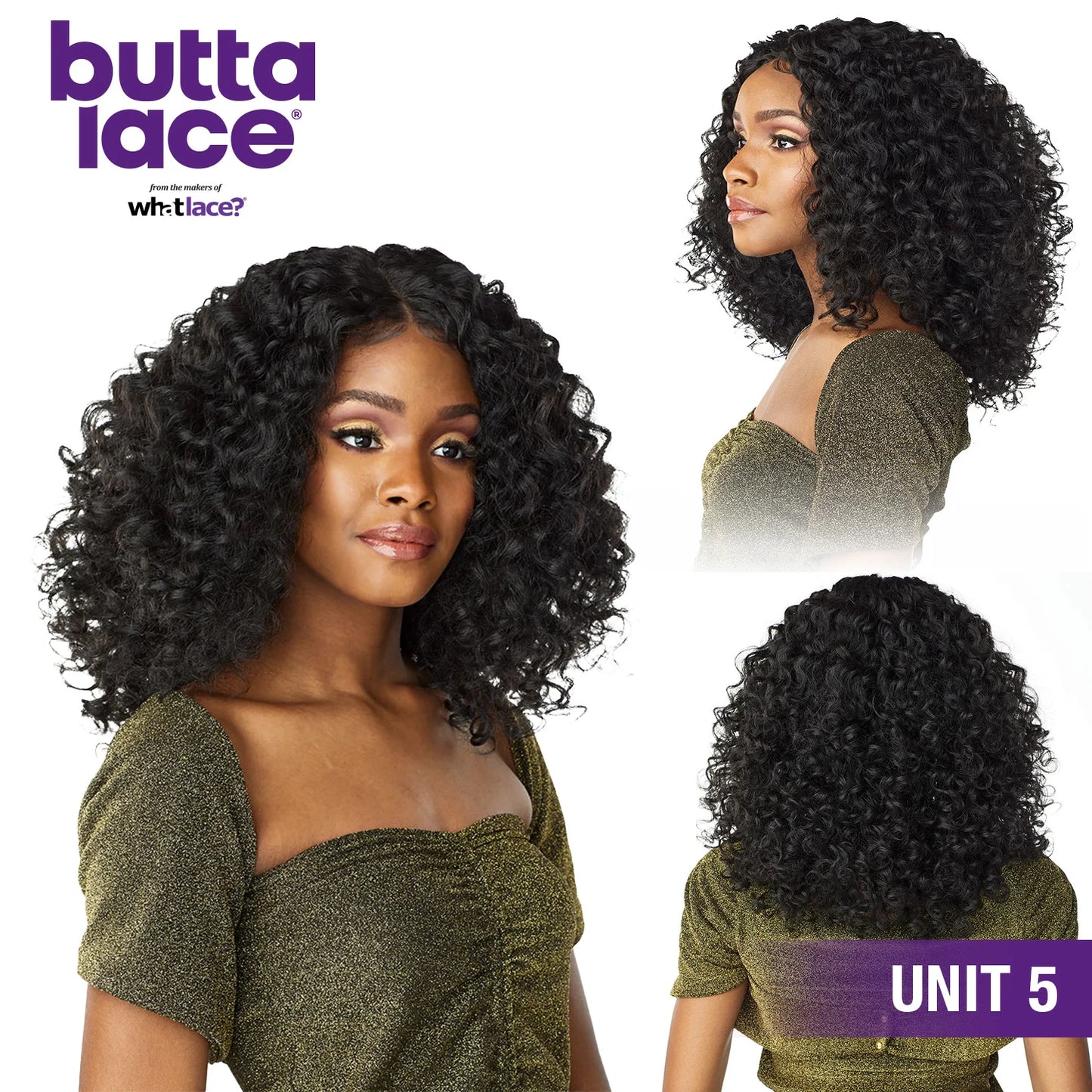 Sensationnel Butta Lace HD Lace Front Wig Unit 5 – Tight Deep Curls, Pre-Plucked, Natural Look, Heat Safe Synthetic